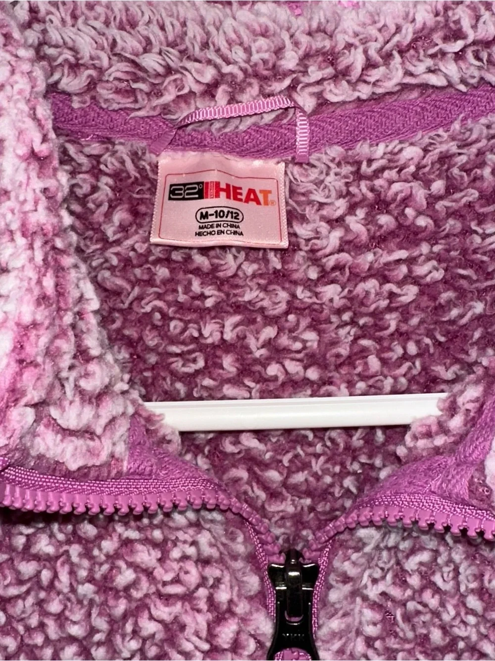 32 HEAT Pink Zipper Sweater